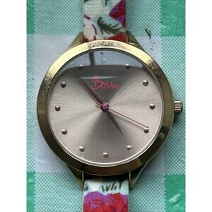 Boum Rose Gold Tone Floral Band Women’s Quartz Watch